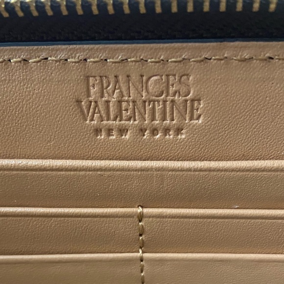 Frances Valentine Croc Embossed Washington Zip Around Continental Wallet - Picture 9 of 13